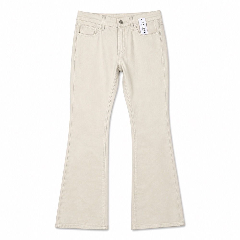 PacSun J Galt‎ Cream Bootcut Jeans Y2K Flare Neutral Small NWT